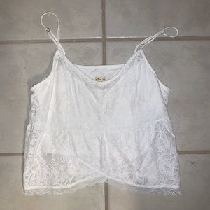 White lace tank top